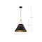 Nuvo Adina 3-Light Large Pendant Matte Black and Natural Brass 60/7768 - alternate 5